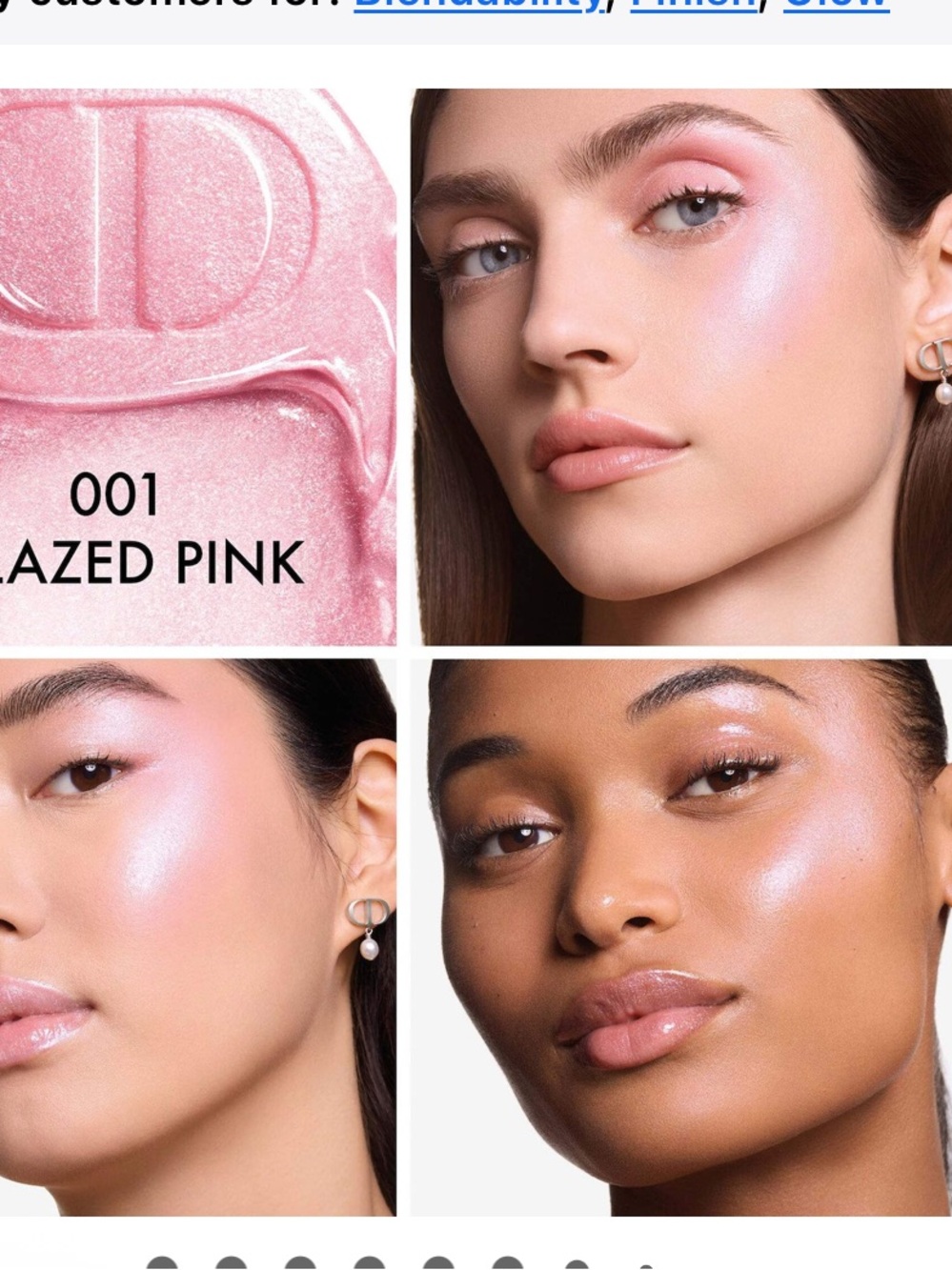 Dior Glazed Pink DIOR 001 glassy GLOW Stick